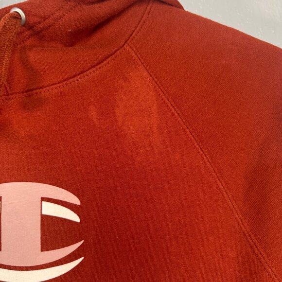 Champion Authentic Athleticwear Red Graphic Hoodie XL Logo Front Kangaroo Pocket - Picture 3 of 9